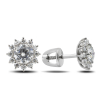 White Gold Earrings With Moissanite  Stars