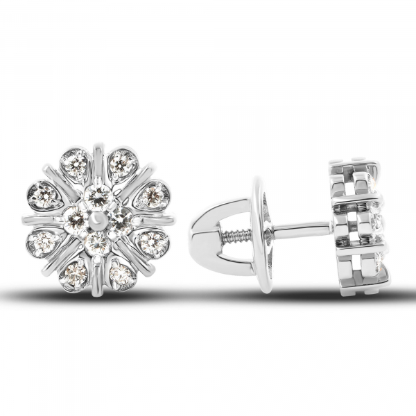 White Gold Earrings With Diamonds Dance of Light