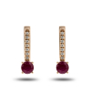 Gold Earrings With Rubies And Diamonds 'Ruby Elegance'