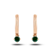 Gold Earrings With Emerald