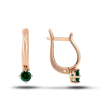 Gold Earrings With Emerald