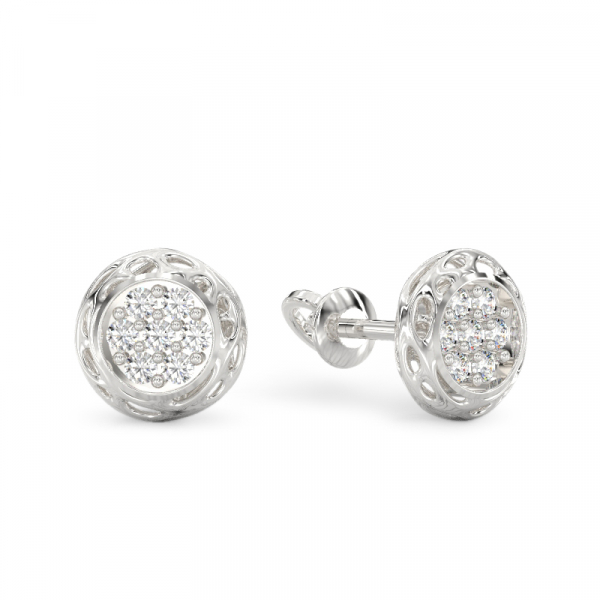 White Gold Earrings 