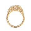 Seashell With Pearl Yellow Gold Ring 