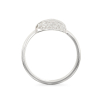 White Gold Ring Ficus Leaf 