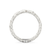 Coral Ring With Diagonal From White Gold