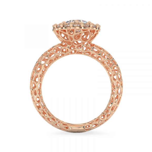Shining Coral кольцо из розового золота с фианитом