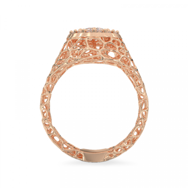 Chic Coral Rose Gold Ring