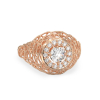 Chic Coral Rose Gold Ring