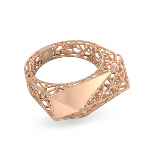 Charming Spider Web Rose Gold Ring