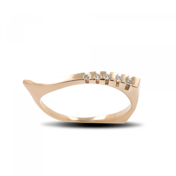 Thin Gold Ring With Diamonds