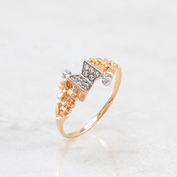 Gold Ring With Yellow Diamonds
