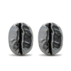 Silver Earrings Black Coffee