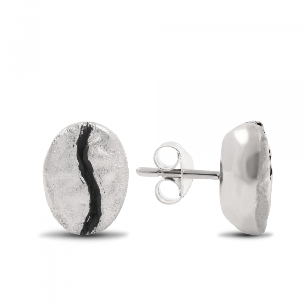 Silver Earrings Coffee