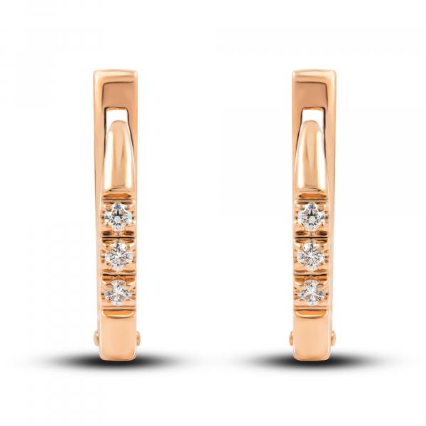 Сomfortable Gold Earrings With Diamonds