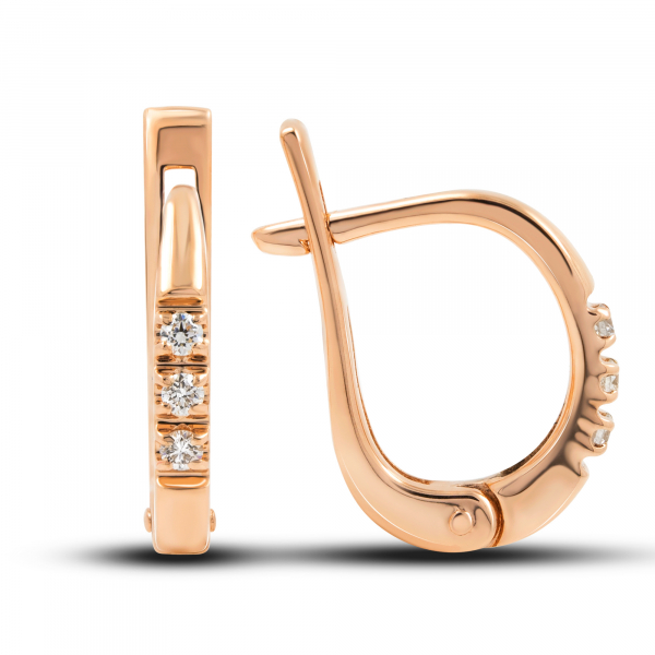 Сomfortable Gold Earrings With Diamonds