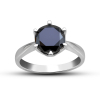 White Gold Ring With Black Diamond