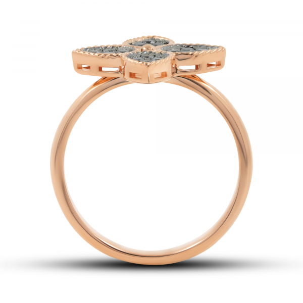 Gold Ring With Black Diamonds
