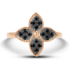 Gold Ring With Black Diamonds