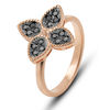 Gold Ring With Black Diamonds