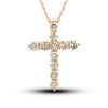  Gold Cross Pendant With Fancy Diamonds