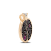 Gold Pendant Pomegranate With Garnet