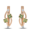 Gold Earrings With Green Sapphire