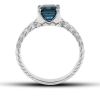 White Gold Ring With Topaz And Diamonds