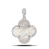 White Gold Pendant With White Mother-of-Pearl