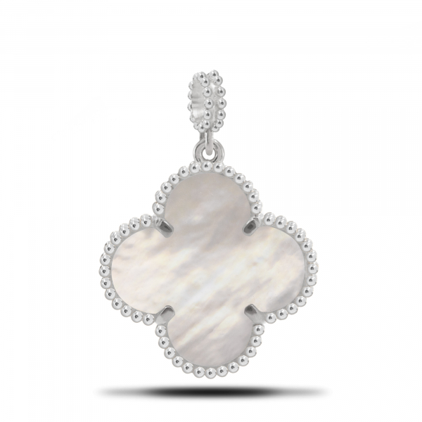 White Gold Pendant With White Mother-of-Pearl