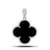 White Gold Pendant With Onyx