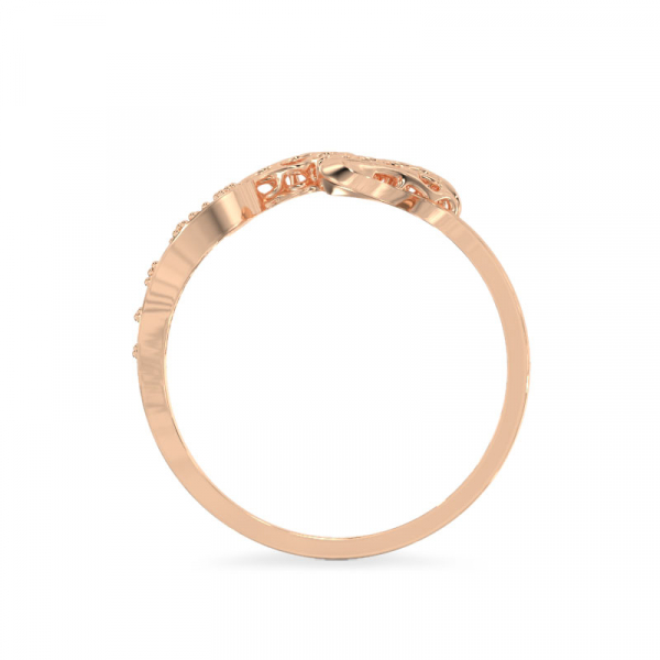 Open Heart Rose Gold Ring