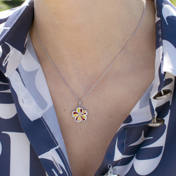 Pendant Enamel Flower