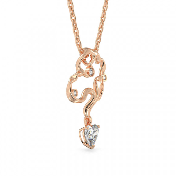 Corylus Shape Rose Gold Pendant